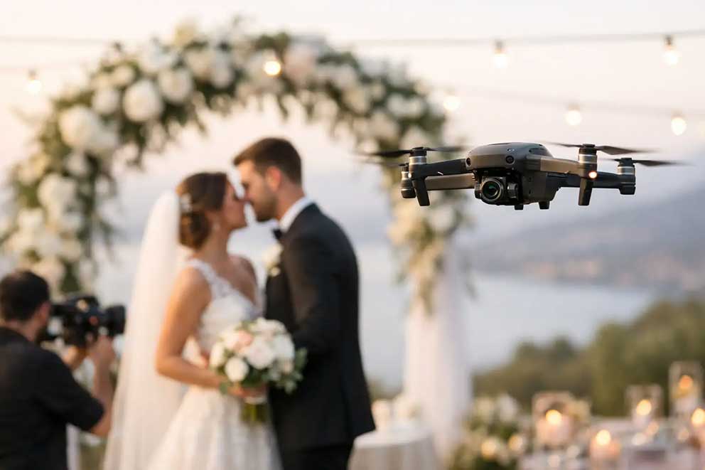 drone σε γάμο